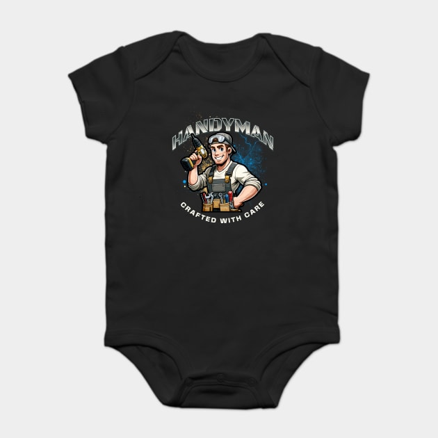 Handyman, Crafted with Care Baby Bodysuit by Vinokurio